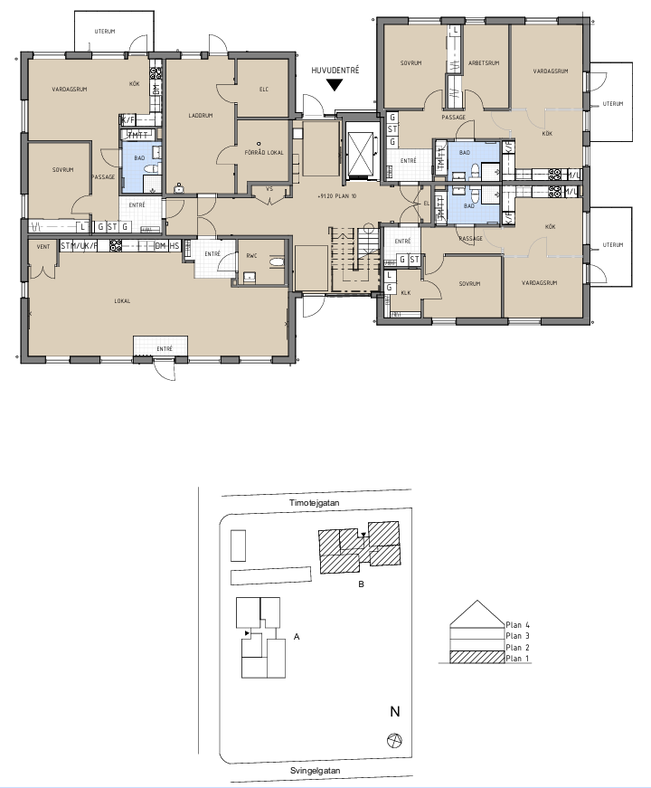 Karlsfrid Hus B plan